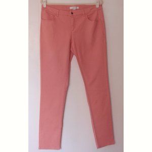 NWT FOREVER 21 CORAL PINK LIGHWEIGHT MID RISE SKINNY JEANS 30 L